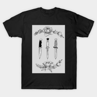 Knife & peony flash T-Shirt